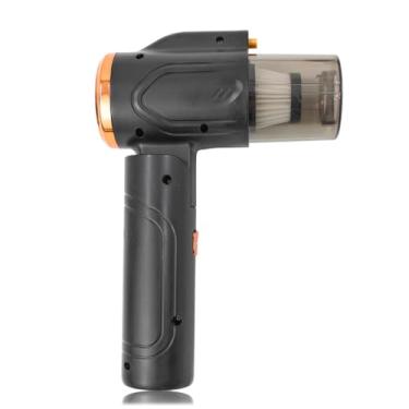 Imagem de Mini Aspirador de Pó Portátil USB, Recarregável 2 em 1, Preto e Dourado, 120W, 6000Pa, com Luz UV, Filtro Reutilizável, para Sofá, Carro e Tapetes