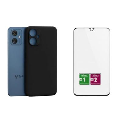 Imagem de Kit Capa Anti Impacto Reforçada TPU Preta + Película Cerâmica 9D ou Privacidade 3D – Compatível Moto G84 (Película Cerâmica 9D)