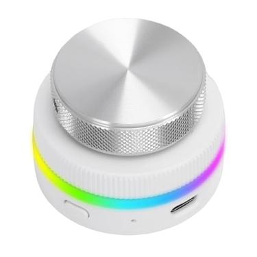 Imagem de Hyuduo Botão Personalizado Controlador Rgb Multimídia Botão de Controle de Volume Com 2.4g Usb C 3 Modo para Pc Telefone Tablet Edição de Vídeo Atalhos de Streaming