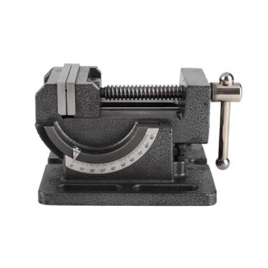 Imagem de Prensa de perfuração Torno Corpo de ferro fundido Acessório de hardware resistente à corrosão Mandíbula ajustável inclinável de 3 polegadas para projetos DIY de marcenaria e