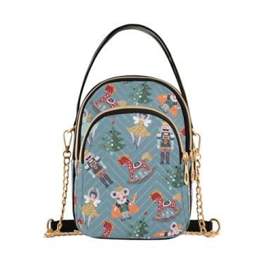 Imagem de Joisal Bolsas pequenas de festa de Halloween fantasma para mulheres, bolsas femininas modernas, mini bolsa de ombro, Quebra-nozes de Natal, 15*21*8cm