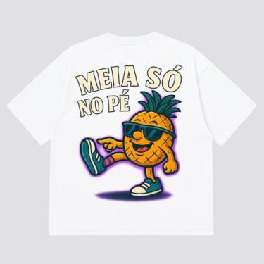 Imagem de Camiseta Oversized Branca Premium 100% Algodão com Estampa DTF - AFTER