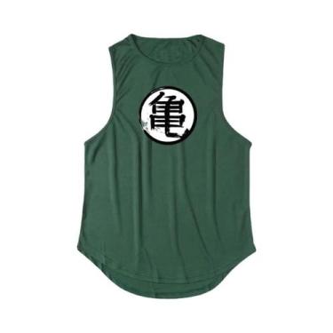 Imagem de Camiseta Regata Masculina De Verão Com Estampa De Tartaruga De Anime J