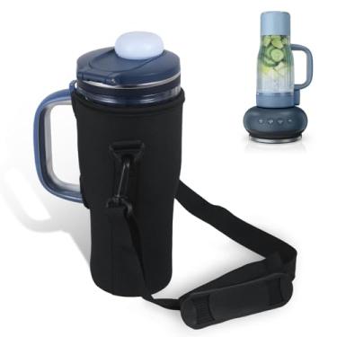 Imagem de NUENSS-ROR Bolsa de armazenamento para liquidificador Ninja BlendBOSS Liquidificador pessoal de smoothie 737 g, à prova d'água com isolamento de neoprene bolsa de viagem com alça de ombro ajustável