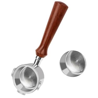 Imagem de Philorn Filtro portátil sem fundo de 51 mm com 3 orelhas, compatível com Delonghi Dedica EC680/EC685/EC885 e SMEG, máquinas de café expresso EUPA, filtro portátil sem fundo com cesta de filtro