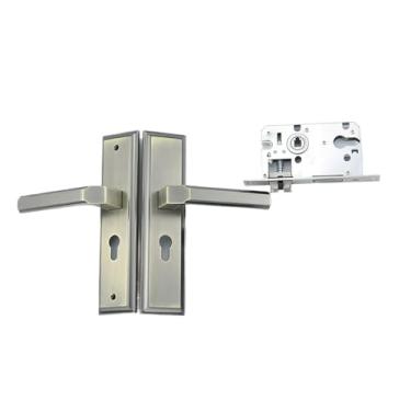 Imagem de Fechadura de porta interna de bronze amarelo de liga de zinco integrada para uso doméstico silencioso bronze verde mecânico para quarto (bronze antigo)