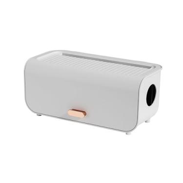 Imagem de Caixa de Gerenciamento Cabos Plástico Fácil Montar Organizador para Painéis Tomadas Carregadores Adaptadores Proteção Fios Mesa Ordenado
