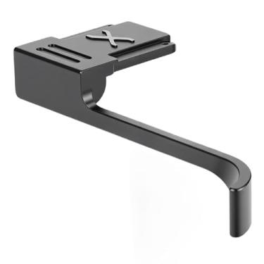 Imagem de Zopsc Substituição de Punho de Metal para Câmera X E5, Liga de Alumínio Anodizado, Fácil Instalação, Punho Seguro, Com Suporte Curvo, para Proteção contra Poeira de Sapato Quente (BLACK)