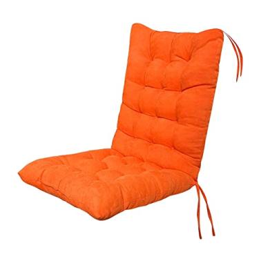 Imagem de FHYTGBS Cadeira de vime de jardim almofada de assento de cadeira de balanço almofada de cadeira de balanço reclinável tapete grosso banco almofada de sofá almofada de cadeira ao ar livre (cor: amarelo