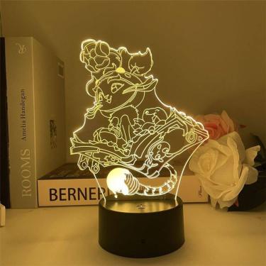 Imagem de Luz noturna LED 3D Lols Bees Queens Color Changing para crianças