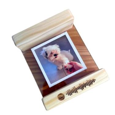 Imagem de Quadrinho de Vidro com moldura de madeira 10x10 cm| Para Livros, Plantas, Decoração, Organização e Ambientes Modernos(SPOTIFY,SEM FOTO)