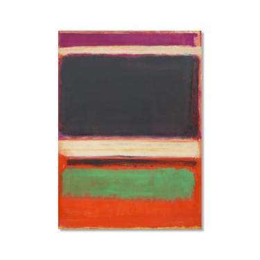 Imagem de Pôster de arte de parede vintage Mark Rothko arte moderna abstrata blocos de cores minimalistas impressão de pintura em tela sala de estar decoração de casa (SKU12,8x30,5 cm = (20 x 30 cm), sem