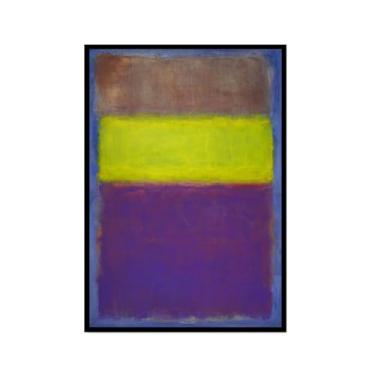 Imagem de Pôster de arte de parede vintage Mark Rothko arte moderna abstrata blocos de cores minimalistas pintura em tela impressão sala de estar decoração de casa (SKU15,20.3x30.5 cm = (20x30cm), moldura preta