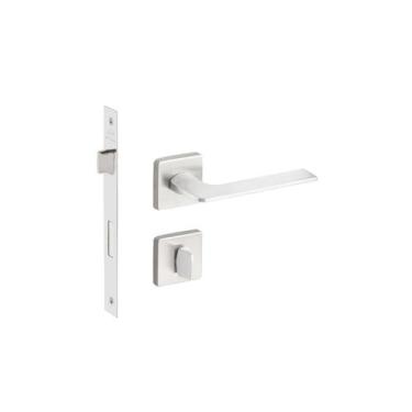 Imagem de Fechadura malba imab banheiro wc escovada acetinada quadrada ca 55mm