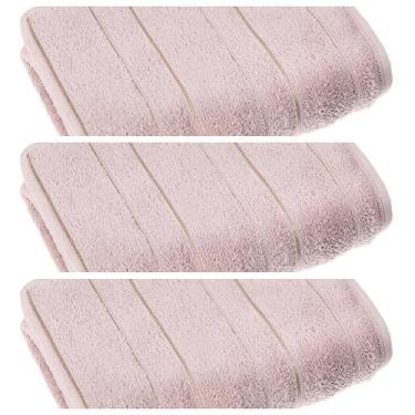 Imagem de Kit 3 Toalhas de Lavabo 500gr 100% Algodão Flow Premium Cavhome, Rosa 