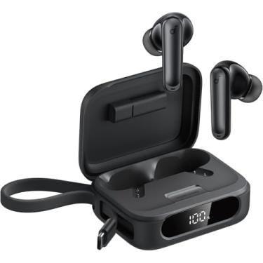 Imagem de Soundcore P41i da Anker, Fones de Ouvido Bluetooth In-Ear com ANC e Powerbank (Cabo USB-C Integrado), 192h de Reprodução, Som Imersivo, Chamadas Claras com IA e 6 Microfones, IPX5, Preto