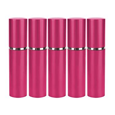 Imagem de 5 UNIDADES Frasco de Atomizador Alumínio Recarregável 10ml Container Cosmético Portátil para Viagem Óleos Essenciais Névoas Faciais e Corporais Líquidos à Base Água Toners Aftershave Leve Sem Vazament