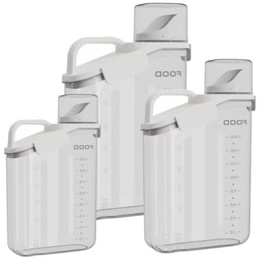 Imagem de Kit 3 Potes Organizadores Herméticos Quality Home – Acrílico com Tampa Vedada (Branco)