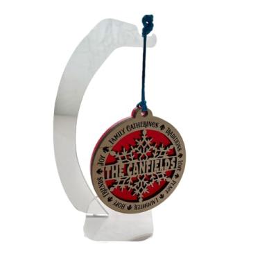 Imagem de Estante Para Exibição De Enfeites,Prateleira de Acrílico Transparente de 19.8 cm - Suportes Transparentes Para Exposição,Para Decoração De Mesa Sinos Árvore Joias Casa Natal Festas Prateleira E