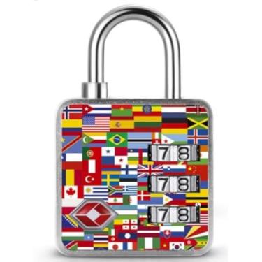 Imagem de Cadeado com Segredo de 35mm Nações TSA 3 Dígitos Papaiz