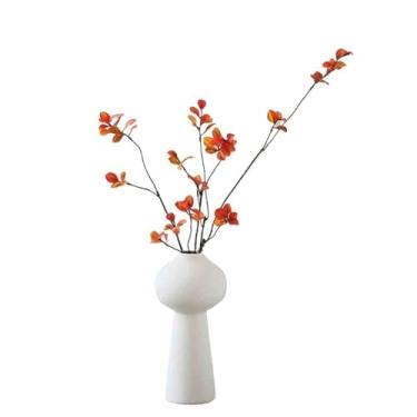 Imagem de KEG801302 Flores falsas simulação de galhos mortos folhas de outono ramo longo folha de bordo decoração de arranjo de flores falsas