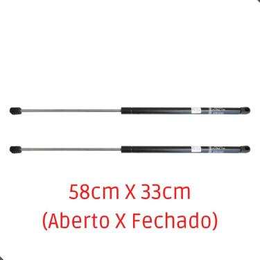 Imagem de Par Amortecedor Pistão Mola 58Cm X 30Cm Armário Capota Fibra