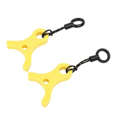 Imagem de Keenso Ferramenta de Desviador de Bicicleta, Ferramenta de Ajuste de Desviador Traseiro para Bicicleta, Guia de Corrente de Plástico Abs Amarelo de 2 Peças para Manutenção