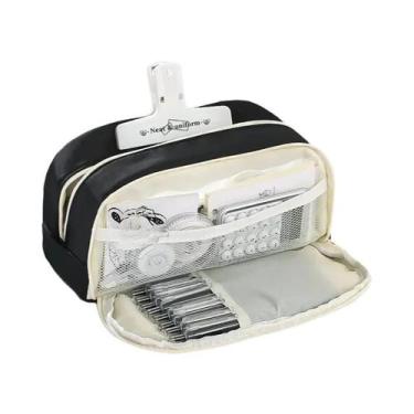 Imagem de Estojo De Lápis De Grande Capacidade Com Múltiplas Seções, Prático E E