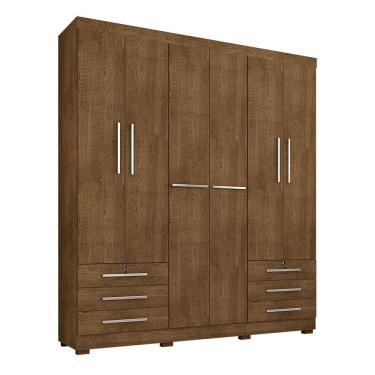 Imagem de Guarda Roupa Casal Holanda 6 Portas E 6 Gavetas Malbec - Pallazio