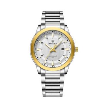 Imagem de Relógio Esportivo Masculino Com Pulseira De Aço Inoxidável NAVIFORCE À