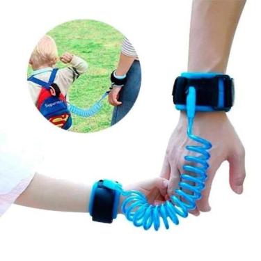 Imagem de Pulseira Guia Infantil Anti Perda Criança Controle Segurança Cordão Passeio Mercado Shopping Menino