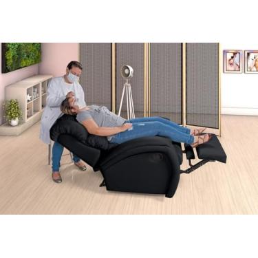 Imagem de Poltrona Cadeira Reclinável Imperial Zero Wall Papai Estética Cílios Sobrancelha Soft Sala Descanso (Preto)