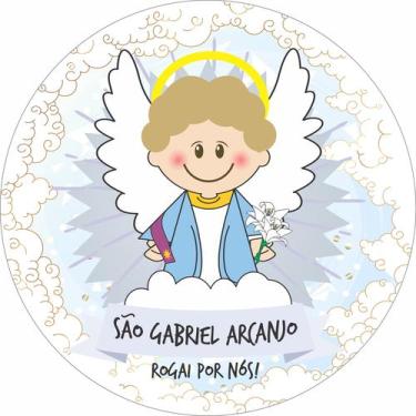 Imagem de Painel de Tecido Sublimado Redondo Santinhos Católicos São Miguel Arca