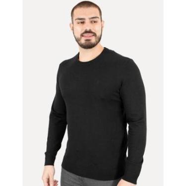 Imagem de Suéter Calvin Klein Jeans Masculino Crewneck Tricot Mini Logo Preto-Masculino