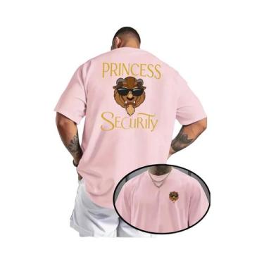 Imagem de Camiseta Masculina Oversized De Algodão Com Estampa Disney a Bela E a 