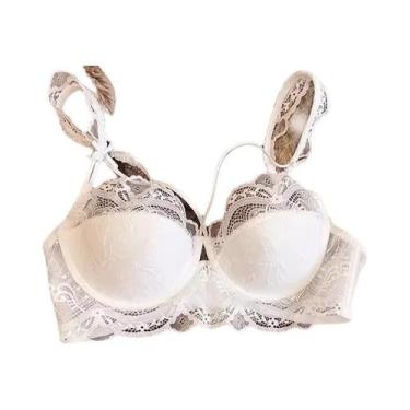 Imagem de Conjunto De Bralette De Renda Para Seios Pequenos Com Alças Removíveis