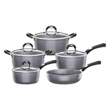 Imagem de Jogo de Panelas Tramontina Mônaco em Alumínio Starflon Premium Cinza 5