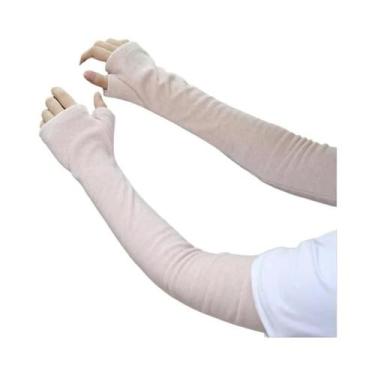 Imagem de Luvas Longas Femininas De Inverno Quentes Com Proteção Grossa Para Cot