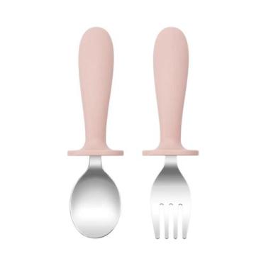 Imagem de Conjunto De Colher E Garfo De Aço Inoxidável Para Crianças, Livre De B
