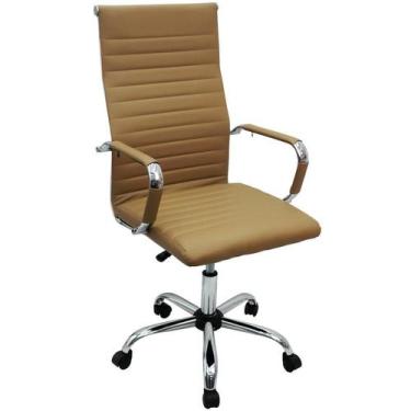 Imagem de Cadeira Presidente Escritório Esteirinha Boston Eames Bege - Magazine 