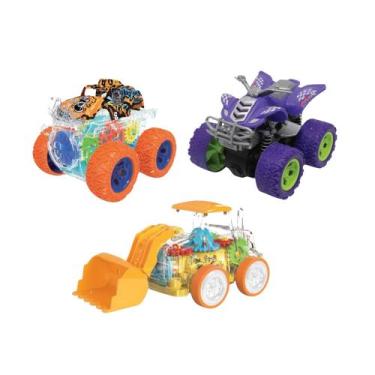 Imagem de Kit 3 Brinquedos Infantis Sortidos Carrinhos Lembrancinha Festa Presen