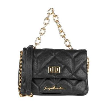 Imagem de Bolsa luiza barcelos pequena alça corrente 77770654, UN, Preto