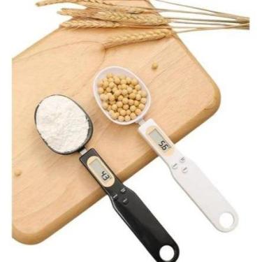Imagem de Colher Medidora Balança Digital Grãos Dieta Fitness Pesar Alimentos Pr