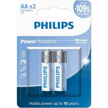Imagem de Pilhas Alcalinas AA Blister com 2 Unidades LR6P2B/59 - Philips
