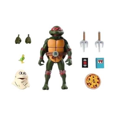Imagem de Boneco De Ação Tartaruga Ninja Leonardo NECA Pizza Club Turtles Raphae