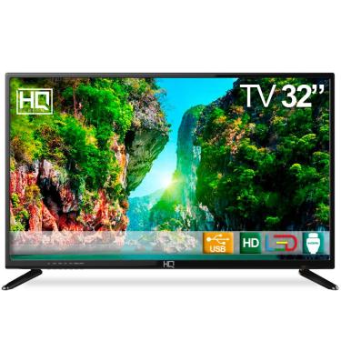 Imagem de TV LED 32" HQ HQTV32 Resolução HD com Conversor Digital 2 HDMI 2 USB Recepção Digital