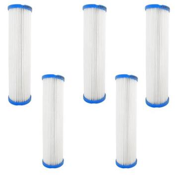 Imagem de Kit 5 Filtro Refil Plissado Lavável Reutilizável 9 3/4 1/2 - AQUAPLUS