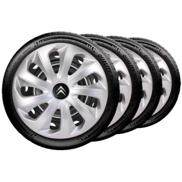 Imagem de Jogo 4 Calota Velox Aro 14 Prata Citroen C3 C4 Aircross - Elitte