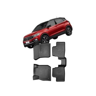 Imagem de Tapete bandeja borracha com borda alta para carro TCross 2019 2020 202