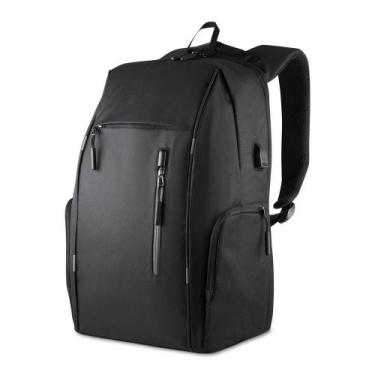 Imagem de Mochila Notebook 15.6 24L USB Engate para Mala Grande Preta Trabalho V